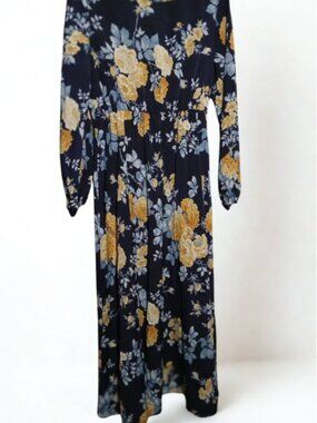 Navy Floral Maxi Dress